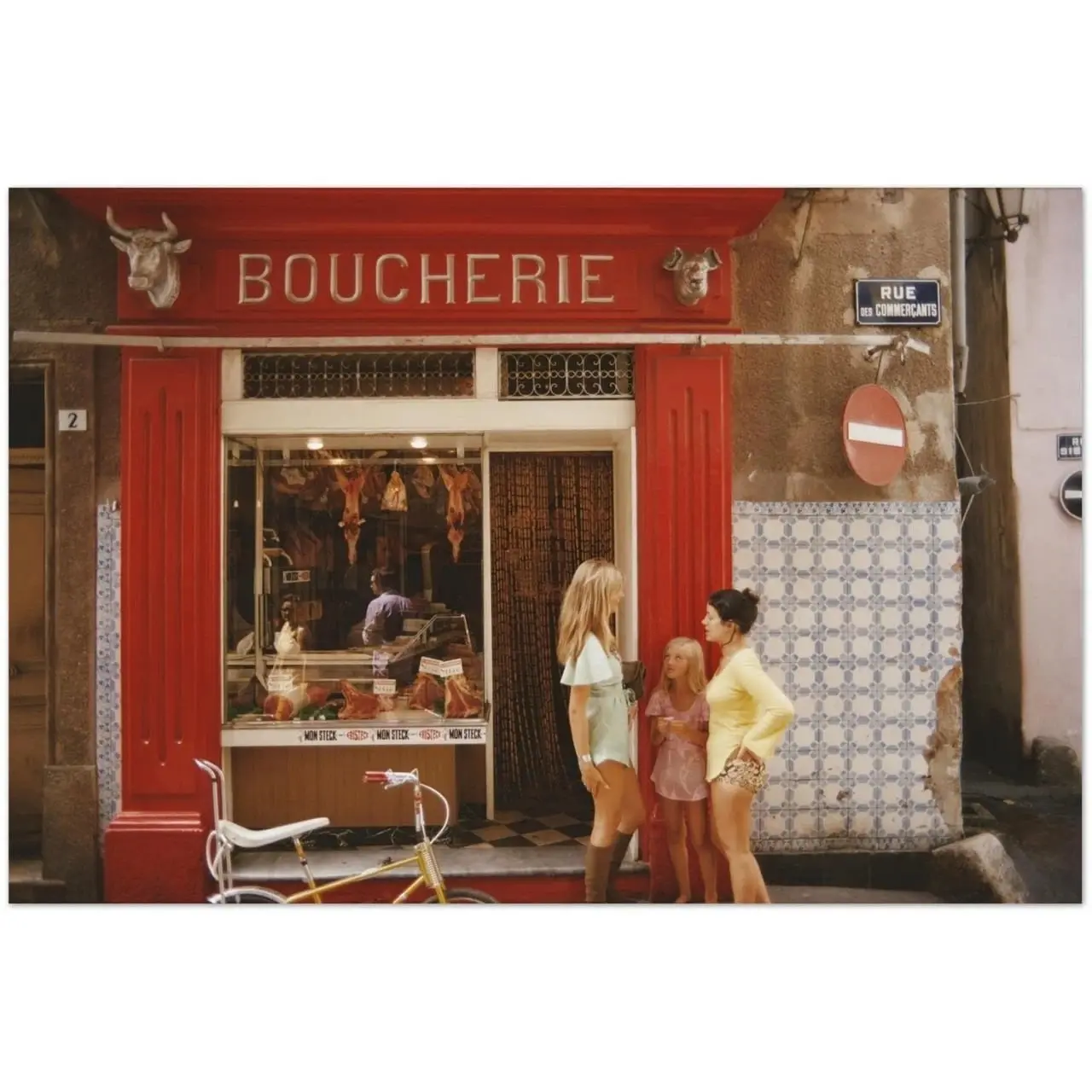 Boucherie Vintage French Street Photography Paris 1970s Wall Art Poster