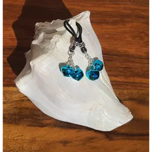 Electric Blue Bell Nipple Nooses - Adjustable Loop / Non Piercing Nipple Ring Jewelry