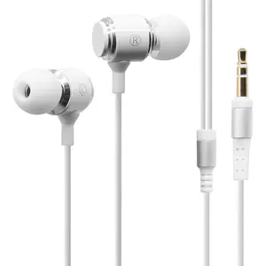 Wired Headphones Long Cord Earbuds for Tv Extra Long  Headphones Length for (10FT White Without Microphone)