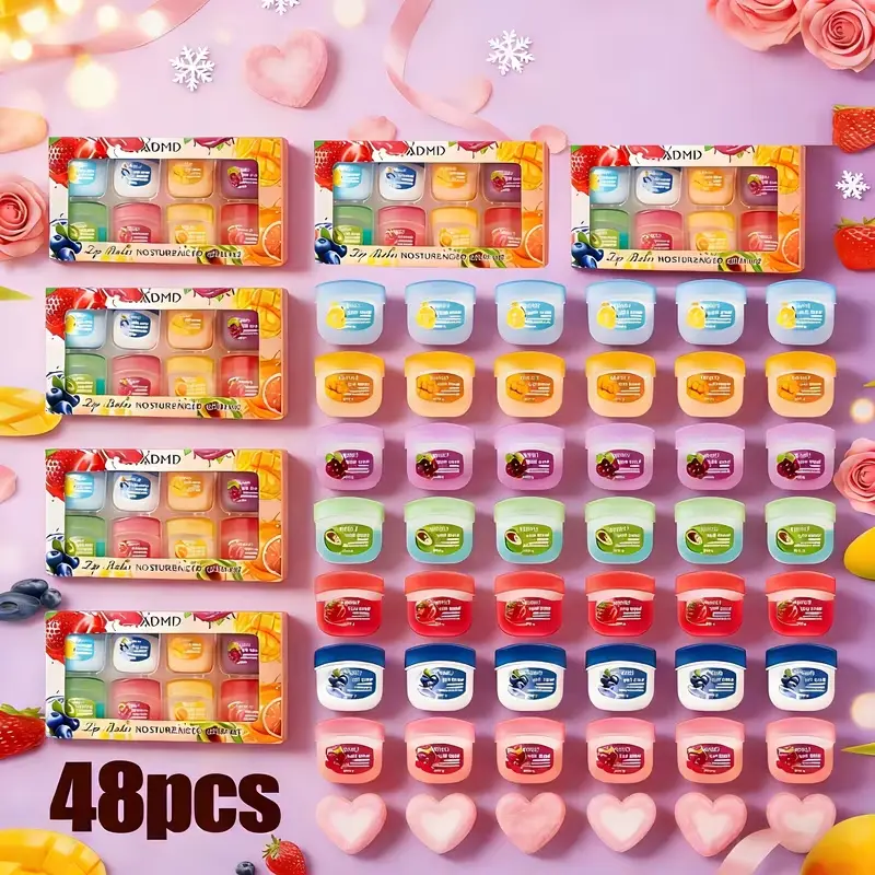 48/24 Lipstick Set: Moisturizing and repairing lip care, moisturizing lip balm for chapped lips, essential makeup primer, beloved lipstick for plump lips, perfect birthday and Valentine's Day gift