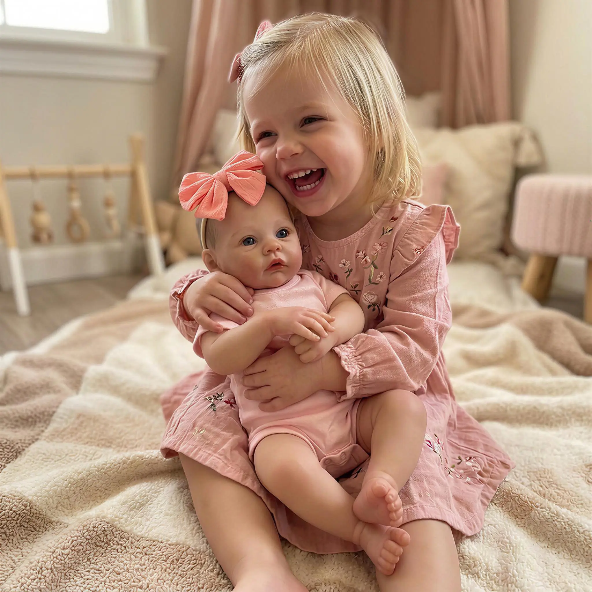 Reborn baby doll Reborn doll clothes Solid silicone material Lifelike Reborn Baby Dolls 18Inch  Real Life Baby Dolls gifts for Mother's Day Valentine's Day Children's Day & Christmas Realistic Newborn Doll Lifelike Soft Doll