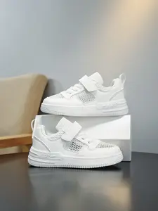 Sporty Running Shoes, Breathable Soft Sole Casual Sneakers, Durable Design for Active Kids, PU Leather Upper, All Seasons, Sports Running Shoes, Breathable Footwear
