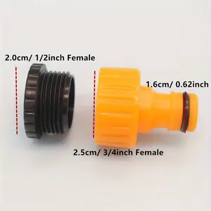 4pcs Garden Hose Connectors Repair Parts, Plastic Garden Hose Faucet Connector Kit Hose Fittings 1/2 Inch Quick Connect, Water Pipe Connectong Equipment