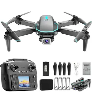 tongli Upgraded RC Quadcopter Drone with Large LCD Screen Remote Control, Dual HD Cameras, WiFi FPV, Foldable & Portable, One-Key Takeoff & Landing, Stunt Flips, Festival Gift for Kids 8-14 Years Old