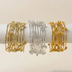 8-Piece Daily Kashmiri Ghungroo Bangles, Bangles for Bracelet Stack, Costume Jewelry Accessories