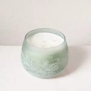4-Wick Serenity Fashion Salted Glass Wellness Jar Candle Green 30oz - Casaluna