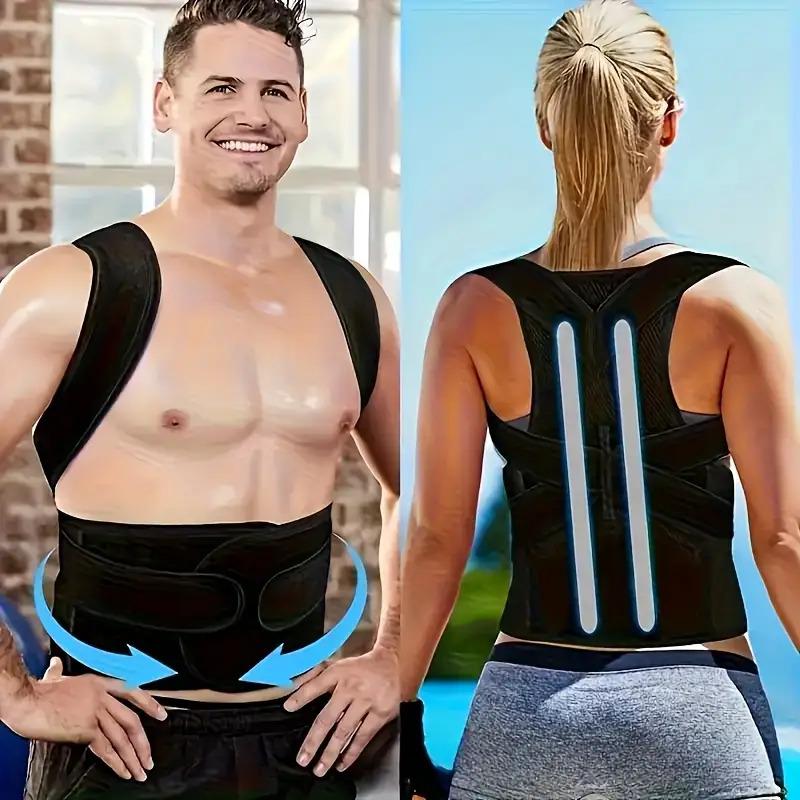OLLAS Adjustable Back Support for Men & Women | Upper and Lower Back Stabilization with Waist Stability, Breathable Mesh Design | Casual Posture Corrector OLLAS Adjustable Back Support for Men & Women | Upper and Lower Back Stabilization with Waist Stability, Breathable Mesh Design | Casual Posture Corrector