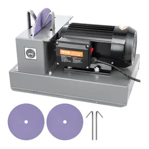 VEVOR Lawn Mower Blade Sharpener, 1HP 750W Lawnmower Blade Grinder with 9-inch Ceramic Grinding Wheel, Powerful Bench Mower Sharpening Machine for High/Low Lift Blades, Gator Blades, Flat Blades