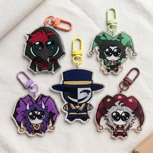 The Freak Circus Chibi Art Acrylic Keychain, Custom Characters Bag Charm, Doctor, Jester, Ticket Taker, Pierrot, Harlequin, Neko Bueno