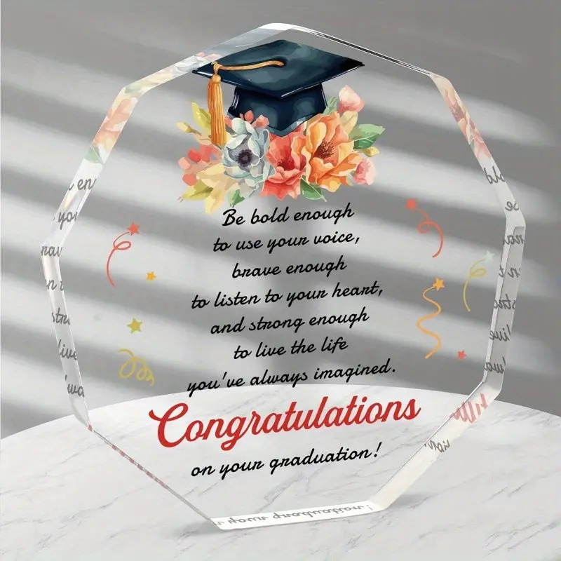 Graduation Gifts for Her, College Graduation Gifts for Her, Graduation Gifts for Friend, High School Graduation Gifts, 2024 Graduation Gifts, Acrylic Plaque Keepsake Ornament Graduation Gift Decor Signs