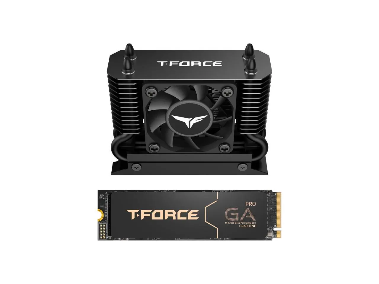 Team Group T-FORCE GA PRO M.2 2280 8TB PCIe Gen5.0x4 with NVMe DRAM CACHE 3D NAND Internal Solid State Drive (SSD) with AirFlow 1 TM8FGL008TTC133