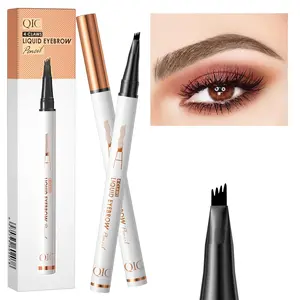 Long Lasting Eyebrow Pencil, 1 Count Liquid Eyebrow Pen, Waterproof Brow Pen with Micro-Fork Tip, Easy To Apply, Sweat Proof High Pigmented Brow Shading and Filling Pencil, Makeup Tool