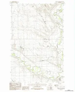 Double S Hill Montana USGS Topographic Quadrangle Map, 1984, 1:24000