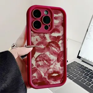 Coquette Red Lip Phone Case ,TPU Soft Silicone ,Fully Protected and Shockproof Suitable for IPhone 17 16 15 14 Pro 13 12 11 X Max Plus Air Mini Stylish Trendy