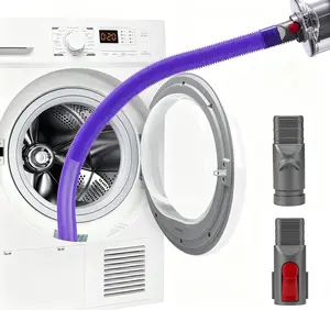 Crevice Tool for V15 V12 V11 V10 V8 V7 V6 Vacuum Cleaners, Flexible Tumbler Dryer Lint Vacuum Extension Hose Compatible (Purple)