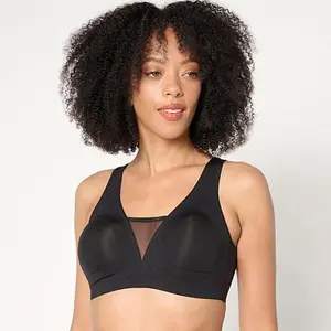 Rhonda Shear Plunge Gel Bra with Mesh