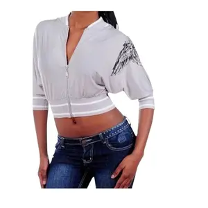 Biker Chic Dolman Sleeve Tattoo Crop Jacket