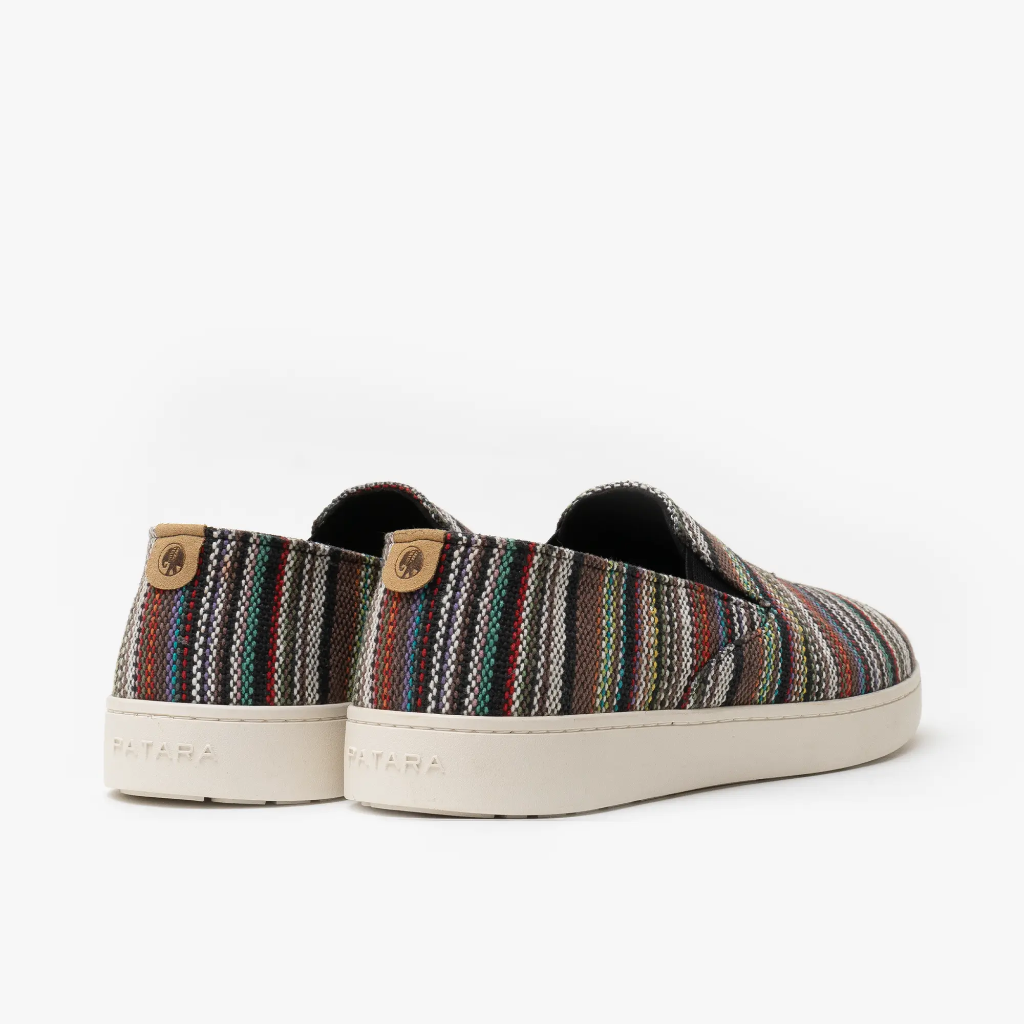 Patara Woodland Seeker Mens US 10 Striped Woven Fabric Slip-On Shoes Cork Insole Parrot Seeker – Patara Shoes main image 4