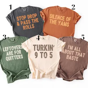 Funny Thanksgiving T-Shirt Comfort Colors, Turkin 9 to 5, All About That Baste, Distressed Turkey Day Shirt, Cute Fall Food Pun Top, Funny Fall Matching Shirts