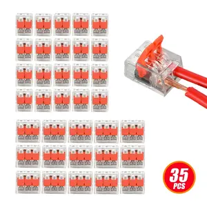35pcs Electrical Quick Connector, Lever Wire Nut Connector Combination Kit, DIY Wire Connector, Plug & Play Electrical Connection Terminal