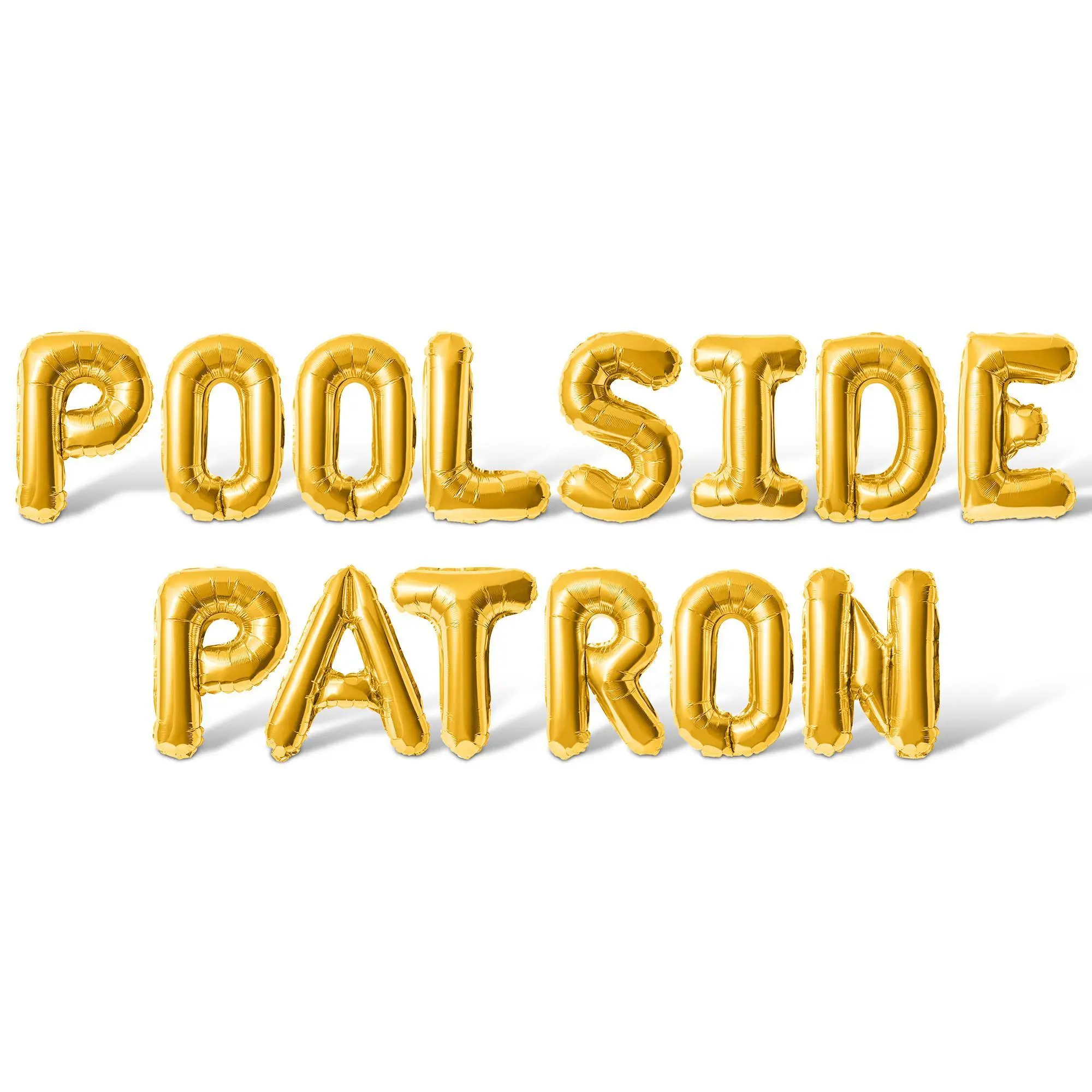 Letter Balloons - POOLSIDE PATRON 16" Inch Alphabet Letters Foil Mylar Balloon Bachelorette Party Banner