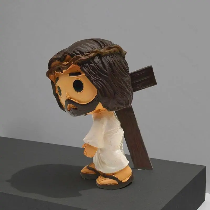 Jesus figurine, Religious Decoration, Religious Supplies, Home Decor Ornament, Pop Art Figurine, Catholic Gift, Suitable for Home Garden Party Decoration