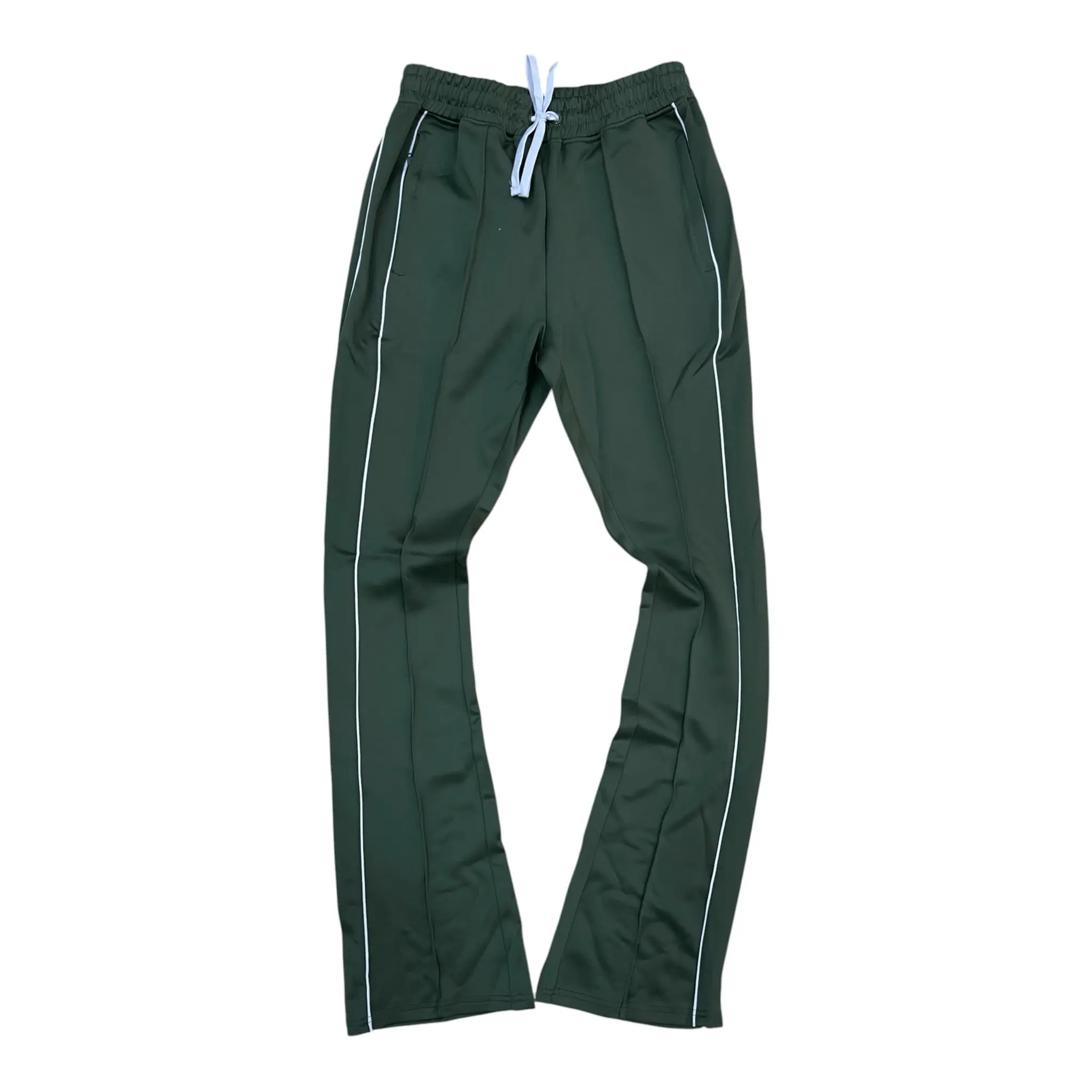 100-470 - Track with Side Stripe Drawstring Stacked Fit Pants 100-470 - Track with Side Stripe Drawstring Stacked Fit Pants