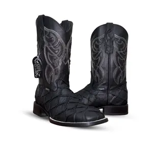 Men’s Fish Print Matte Black