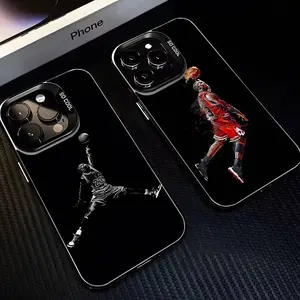 Michael Jordan Basketball Phone Case For iPhone 17 Air 16 15 14 13 12 11 Pro Max Plus Black Matte Shockproof Cover