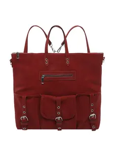 High-Quality Vintage Workwear Tote Bag, Large Capacity Three-In-One Backpack, Durable Leather Material, Multi-Pocket Design, Versatile Use, Commuter Tote Bag