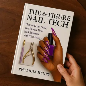 The 6 Figure Nail Tech workbook for nail techs who want build their Nail Business