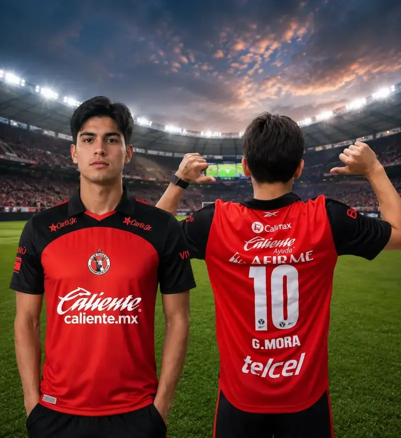 #10 Tijuana Home Soccer Jersey 2026-27, Personalized Short Sleeve Soccer Shirt, Breathable Game Day Sports Top, Liga MX Fan Gear, Full Size S-5XL