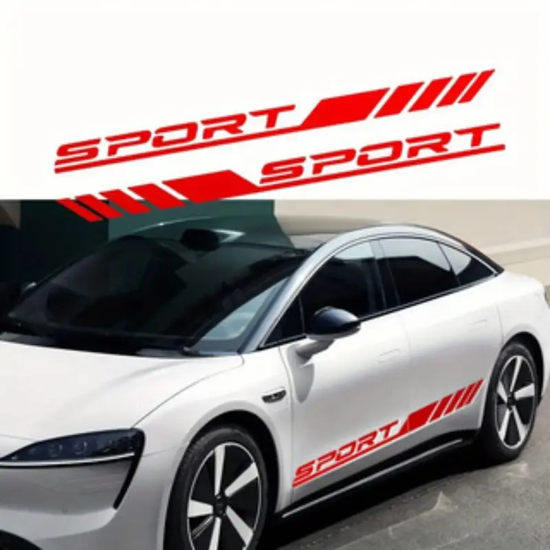 Qf1217-2pcs Car Sticker, Car Side Stripes, Sport Racing Vinyl Graphics, Decals Sticker, Stickers For Cars, PVC Car Body Decoration, Accessories for Volkswagen