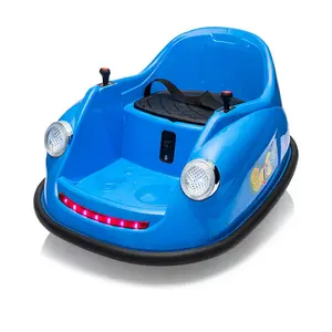12V Bumper Car,Electric Toy Ride on Battery Car with Kids w/Parent Remote Control,360 Degree Spin2-Speed,Music & LED Lights for Toddlers Kids-Blue
