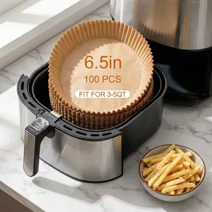 100Pcs Parchment Paper Liners for Air Fryer Non-Stick Air Fryer Paper Liners Bakeware Set Square Oil Wooden Silicone need a functional microwave cover