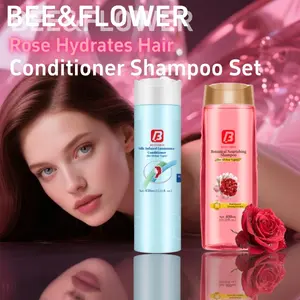 BEE&FLOWER Shampoo and Conditioner Set,Remove Loose Danaruff Flake,Strengthen Hair,Repair Split Ends, Large Capacity, 400ml+450ml