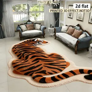 2D flat, tiger-shaped carpet living room carpet irregular high-end bedroom headboard sofa coffee table dressing table stool pad