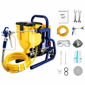 850W Airless Paint Sprayer 300 Model 2900 PSI High-Efficiency Electric Sprayer 0.55 Gal/Min Flow 1.19 Gal Hopper Cordless Portable for Interior Exterior Walls Furniture Fences outdoorfun