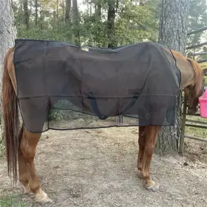 Summer Breathable UV Protection Horse Coat, Durable Adjustable Mosquito Net Horse Cover, Anti-UV Mesh Horsewear for Warm Weather