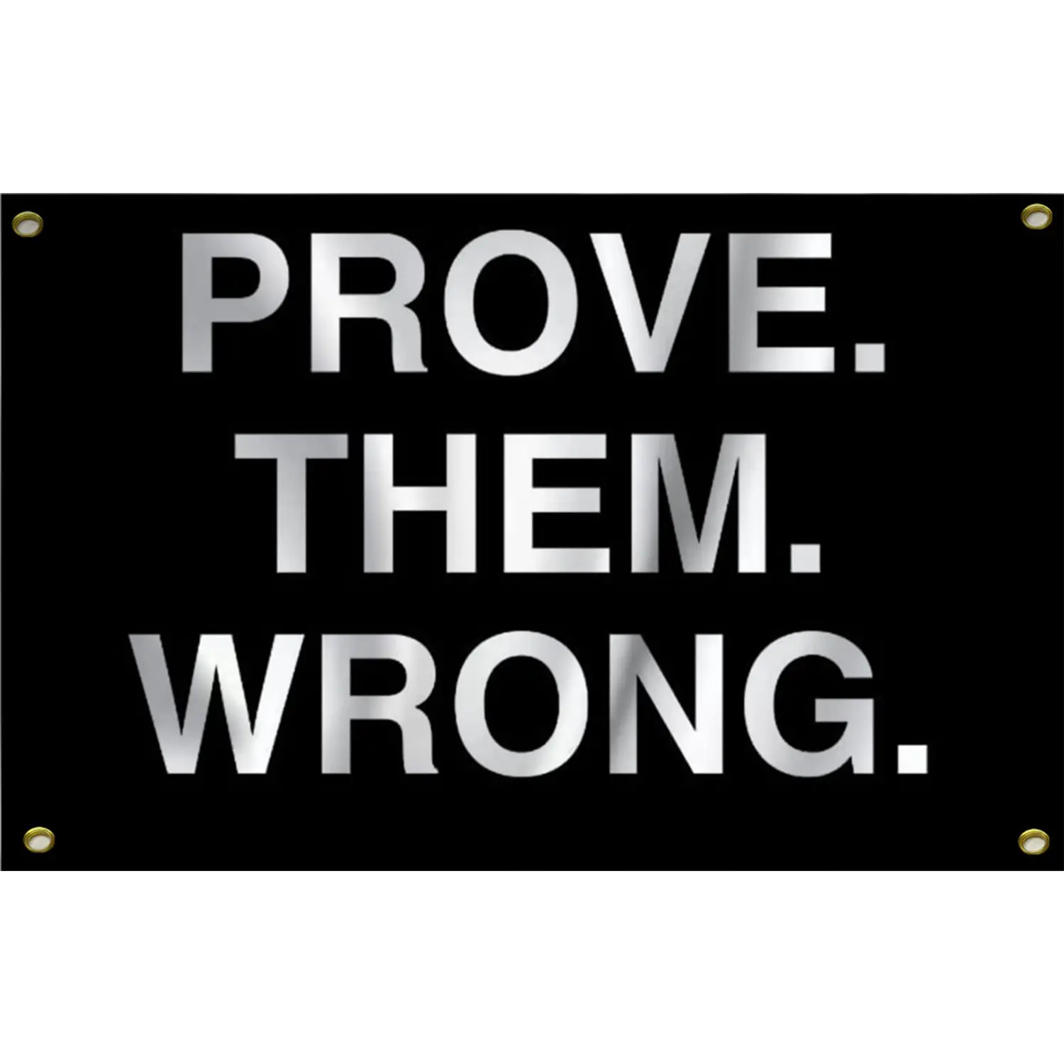 2D Flat Banner 1pc Prove Them Wrong Flag, Vibrant Colors, Polyester Fiber, Motivational Fitness Office Gym Wall Decor Banner, No Power Needed, Decorative Banner, Banner Decoration, Decoration Banners