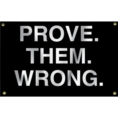 2D Flat Banner 1pc Prove Them Wrong Flag, Vibrant Colors, Polyester Fiber, Motivational Fitness Office Gym Wall Decor Banner, No Power Needed, Decorative Banner, Banner Decoration, Decoration Banners