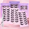 Geeneiya Lashes Kit 10-16mm False Eyelashes with Lash Bond & Seal for Eye Makeup, Queen 02 Anime Strip Falsies, Look Like Extensions