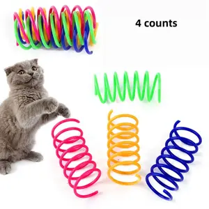 Cat Toy Spring Set 4 Piece, Colorful Interactive Cat Toys, Durable Pet Supplies, Fun Playtime Accessories for Cats & Kittens