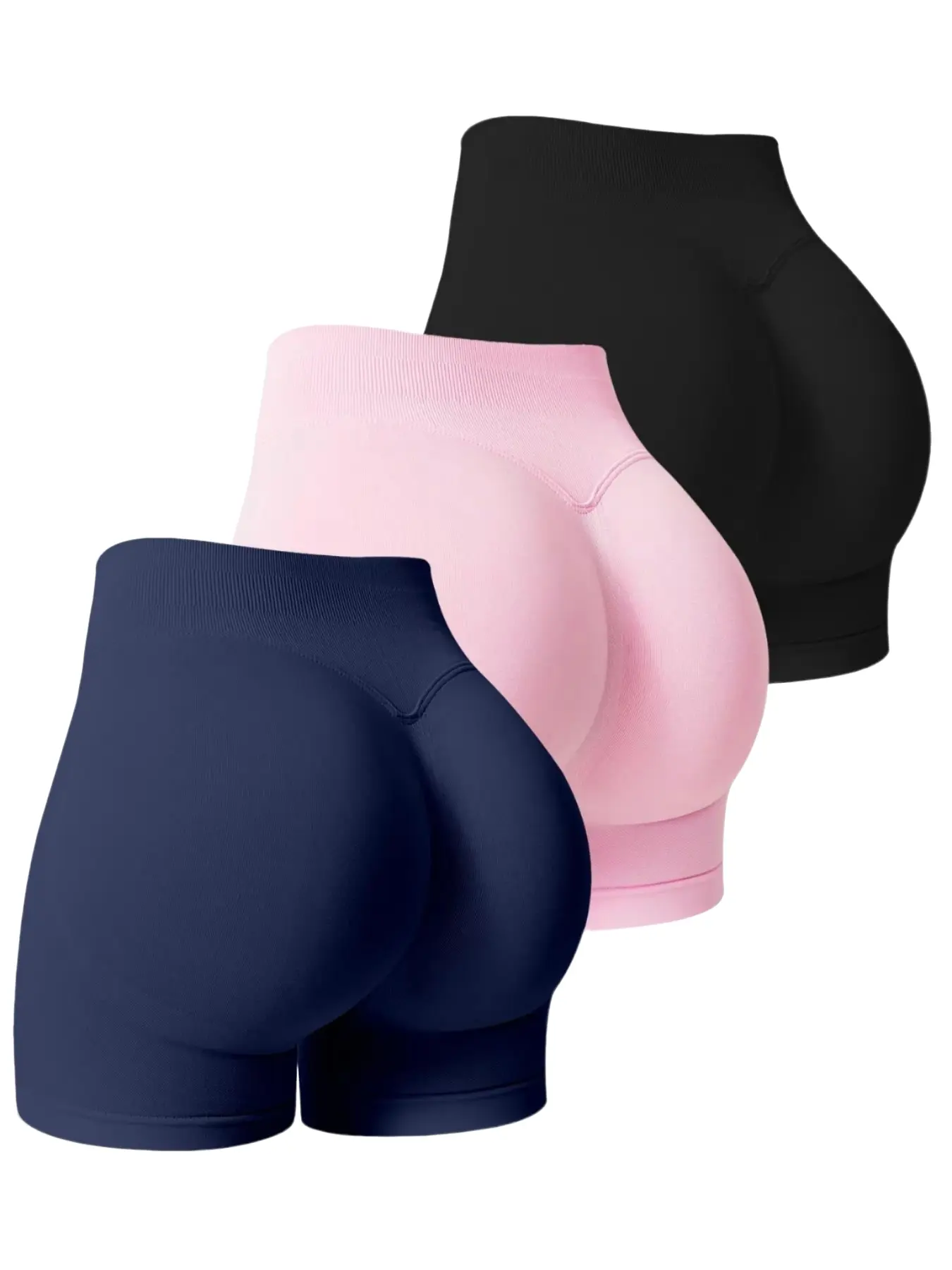 Women's High Waist Quick-Dry Sport Shorts, Seamless Athletic Shorts, Soft Seamless Knit, Comfortable Gym & Outdoor Wear, High Stretch Shorts, Spring Summer Fashion, Athletic Fitness Shorts, Active Athletic Shorts