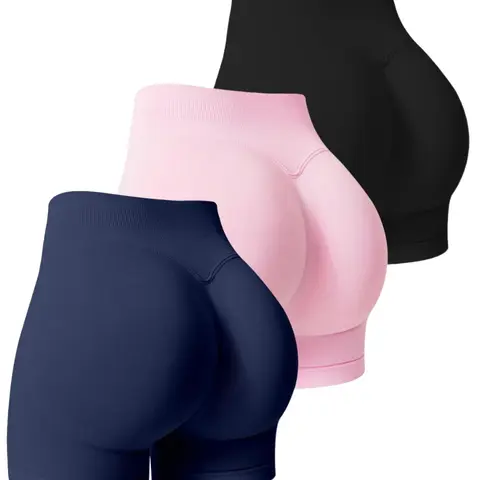 Women's High Waist Quick-Dry Sport Shorts, Seamless Athletic Shorts, Soft Seamless Knit, Comfortable Gym & Outdoor Wear, High Stretch Shorts, Workout Exercise Shorts, Spring Summer Fashion