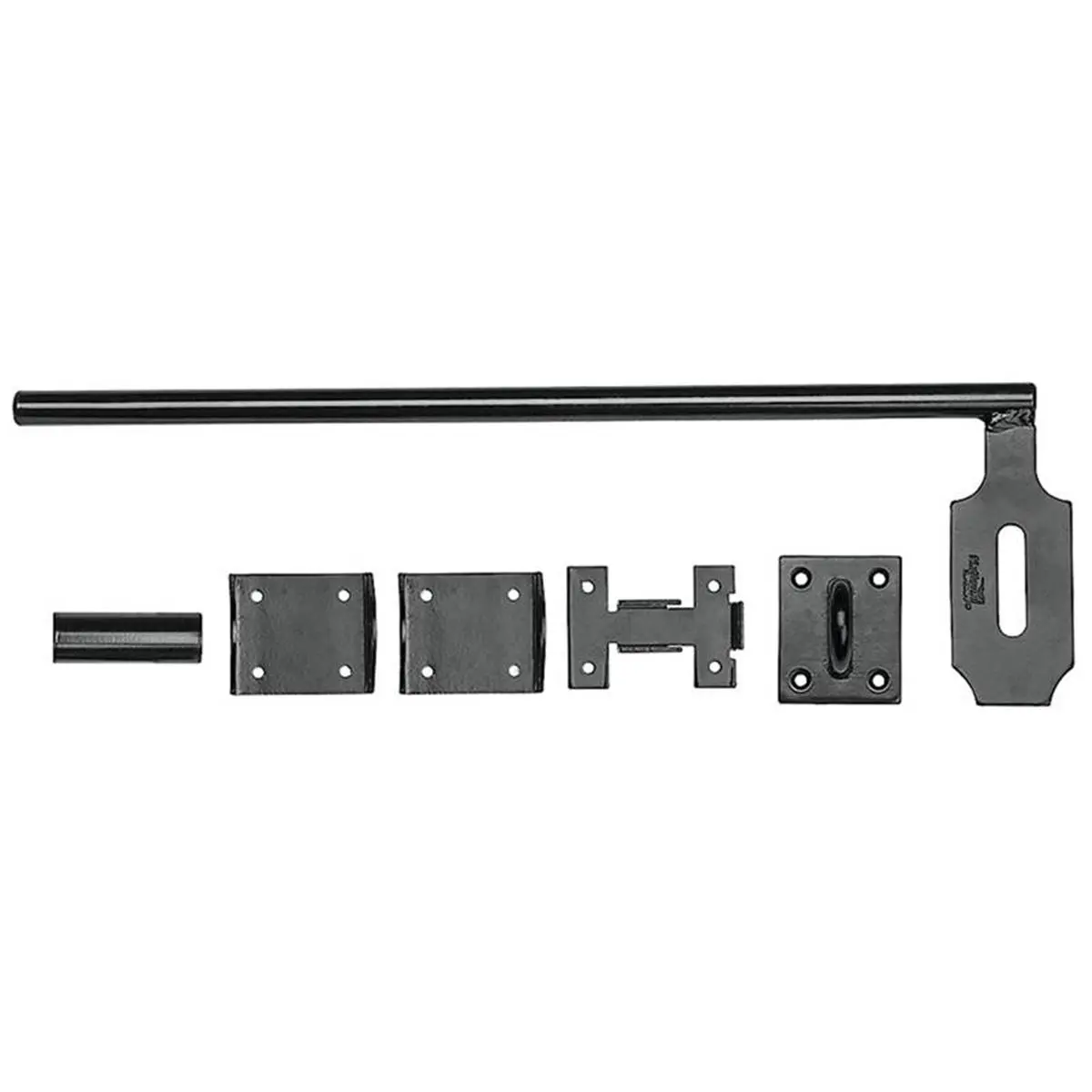212 MAIN Heavy Duty Lockable Steel Cane Bolt - 0.62x18 in, Black Door Hardware Security Lock for Sailing, Water Sports