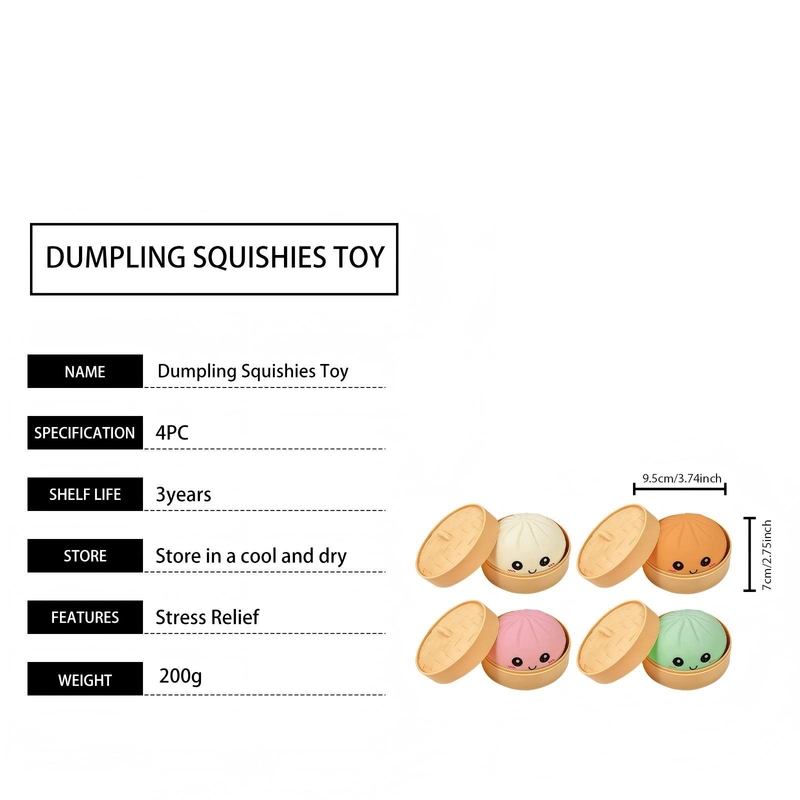 Dumpling Squishy Toy Anti-Stress Toy for Hands Sensory Toy Stress Relief Products Office Desk Toys 4 Colors Squishy Stress Ball