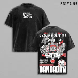 Momo Ayase - Okarun (Ken Takakura) - Seiko Ayase - Turbo Granny - Aira Shiratori - Jiji x Dandadan Anime Manga Oversize Streetwear, Japanese Comic Shirt, Unisex Cotton Top Gift for Anime Fans
