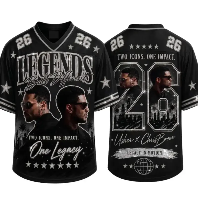 THE R&B TOUR 2026 Vintage-Inspired Custom Name Crop Jersey, Raymond Brown Fan Apparel, Personalized Hip Hop Collectible Sports Jersey (Not Bling)