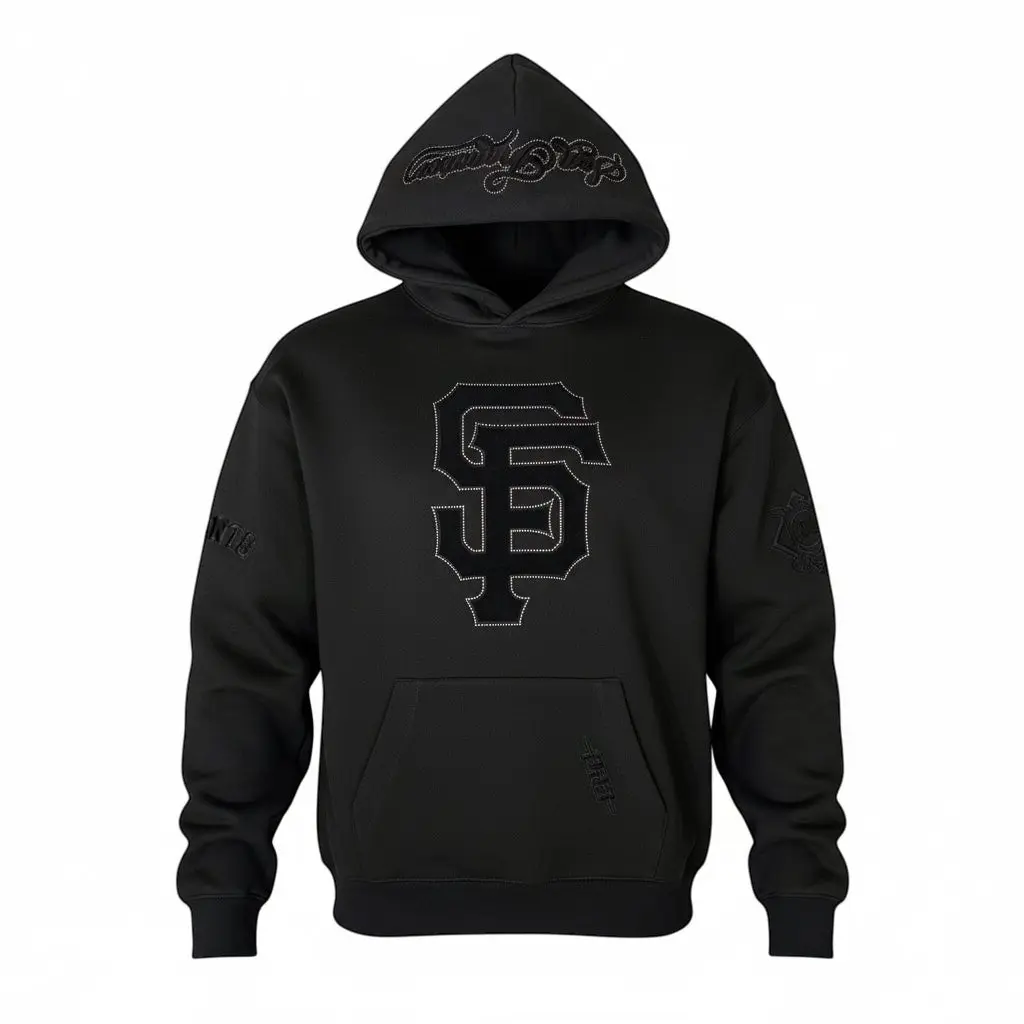 Pro Standard San Francisco Giants 'Blackout' Drop Shoulder Hoodie (Black) LSG5315305